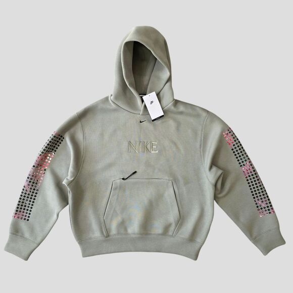 Nike Tech Fleece Oversized Pullover Hoodie Men's XS Light Army Grey HJ0683-320 - Picture 1 of 12